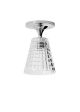 Sales Online Flow D87 E01 Ceiling Lamp Glass and Steel Structure by Fabbian.