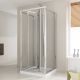 Urban Trio Folding-Door Peninsular Shower Enclosure Anodized Aluminum and Glass Structure by SintesiDesign Sales Online