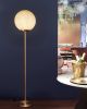 Mineral Stand floor lamp satin brass polyethylene diffuser by Slide online sales on www.sintesi.design