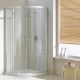 Evolution Semicircular Slide Round Shower Enclosure Anodized Aluminum and Glass Structure by SintesiDesign Sales Online