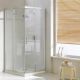Evolution Slide Corner Shower Enclosure Anodized Aluminum and Glass Structure by SintesiDesign Sales Online