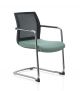Karma Mesh Sled chair steel base polyester fabric seat by Kastel online sales