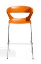 Kicca 4 Legs stool polypropylene seat steel structure by Kastel online sales