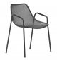 Round 466 stackable chair with armrests steel structure by Emu online sales