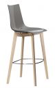 Natural Zebra Stool Wooden Legs Polycarbonate Seat by Scab Online Sales