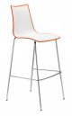 Zebra Bicolore Stool Polymer Seat and Chromed Steel Structure by Scab Online Sales
