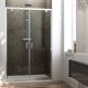 Sintesi 2-Pivot-Doors Shower Enclosure Anodized Aluminum and Glass Structure by SintesiDesign Sales Online
