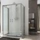 Sintesi Trio 2-Pivot-Doors Peninsular Shower Enclosure Anodized Aluminum and Glass Structure by SintesiDesign Sales Online