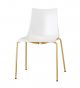 Zebra Antishock Brass stackable chair brass legs polycarbonate seat by Scab buy online
