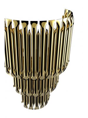 Matheny 3 Wall Lamp Brass Structure by DelightFULL Online Sales