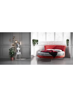 Rondò Classic Round Bed Ecoleather Coated by SintesiDesign Buy Online