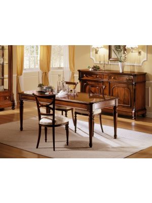 D'Este Rectangular Table Made of Walnut Made in Italy by Bianchi Mobili