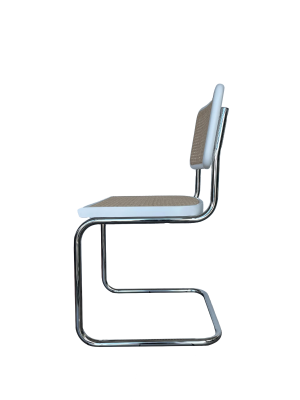 Cesca Chair with white outline - Breuer replica - Straw seat chair - online shop