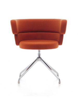 Dam swivel armchair steel base fabric seat suitable for contract use by Debi online sales
