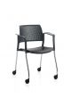 Kyos Wheels chair with wheels polypropylene seat chromed steel legs by Kastel online sales