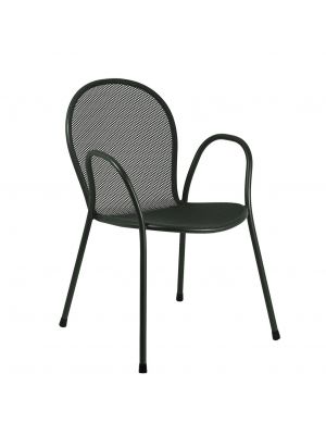 Ronda stackable chair with armrests suitable for outdoor and contract use by Emu online sales