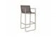Flat Textil High Stool with High Backrest and Arms