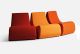 Stones 5702 sectional armchair fabric coated suitable for contract by LaCividina buy online