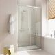 Crystal 2-Pivot-Doors Shower Enclosure H.198 Anodized Aluminum and Glass Structure by SintesiDesign Sales Online