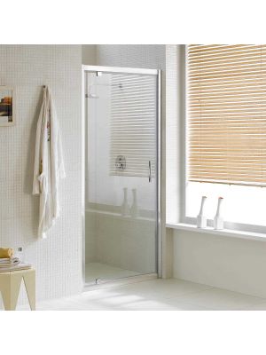 Crystal 1-Pivot-Door Shower Enclosure Anodized Aluminum and Glass Structure by SintesiDesign Sales Online