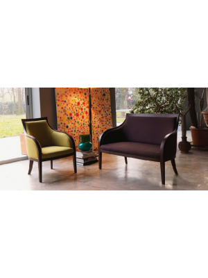 Sales Online Mi/Ami Sofa Solid Oak American Walnut or Beechwood Structure with Fabric by Linfa Design.