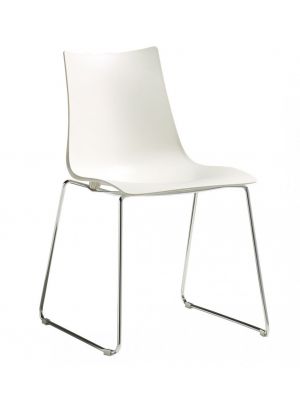 Sales Online Zebra Technopolymer Sledge Chair Technopolymer Seat and Steel Frame by Scab.