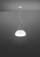Sales Online Lumi F07 A43 Suspensions Lamp with Diffuser in Satin Finish White Blown Glass and White Metal Painted Structure by Fabbian