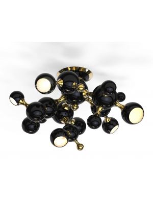 Atomic Ceiling Lamp Steel and Brass Structure by DelightFULL Online Sales