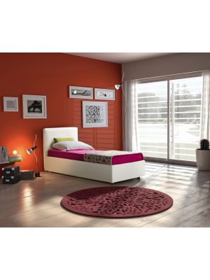 Emma Single Bed Upholstered Coated with Ecoleather by SintesiDesign Sales Online