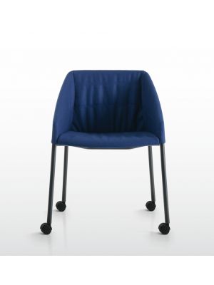 Hyway 8 Small Armchair Metal Legs Fabric Seat by Quinti Online Sales