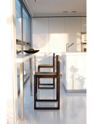 Sales Online Kart Stool Oak or American Walnut Structure with Fabric.