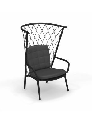 Nef 627 high backrest armchair aluminum frame suitable for outdoor use by Emu online sales on www.sintesi.design