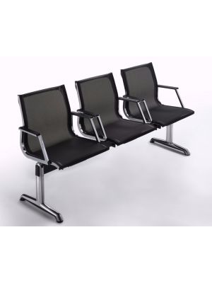 Nulite P Bench Chromed Steel Structure Mesh Seat by Luxy Online Sales