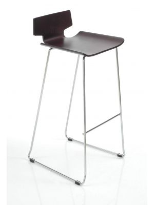Rania Stool Steel Structure Wooden Seat by Sintesi Online Sales