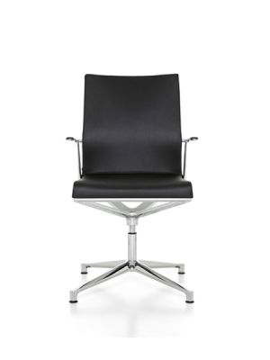 Stick Chair Star Base by Icf Black Ecoleather