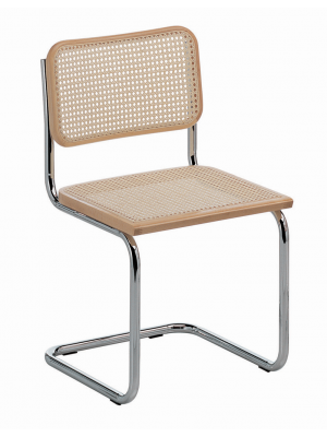 Vienna Breuer Chair Steel Frame Wooden Seat by Galvanotecnica Online Sales