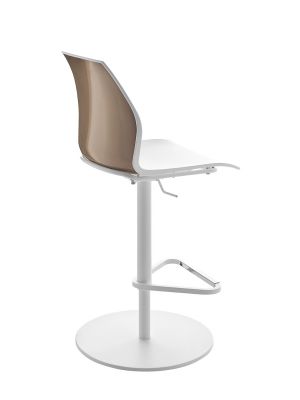 Kalea Gas adjustable height stool polypropylene seat steel base by Kastel online sales