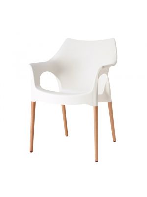 Sales Online Natural Ola Chair Wood Legs Technopolymer Seat by Scab.
