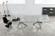 Aikido Table Steel Legs Glass Top by Sovet Sales Online