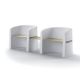 Talea bench polyethylene structure wooden seat by Plust buy online