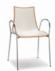 Zebra Bicolore with Armrests Chair Polymer Seat and Steel Structure by Scab Online Sales