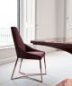 Miu Fixed High-end Chair Metal Structure Velvet Seat by Longhi Buy Online
