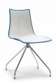 Sales Online Zebra Bicolore Trestle base Chair Polymer Seat and Chromed Steel Structure by Scab.