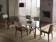 Zeus table wooden bases glass top by Pacini & Cappellini online sales