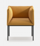 Shape waiting armchair steel base upholstered seat by Debi online sales