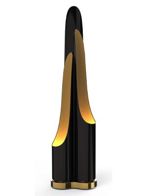 Coltrane T Table Lamp Steel Structure Brass Base by DelightFULL Online Sales