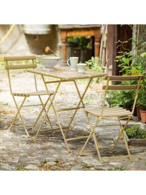 Arc En Ciel table anc chair steel structure suitable for contract use by Emu buy online