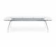 Unitable rectangular table glass top chromed legs by ICF online sales on Sintesi.Design