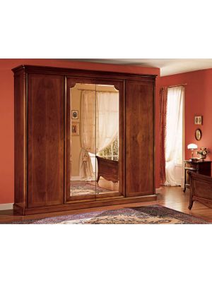 Sales Online Opera Wardrobe by Bianchi Mobili Walnut 4 Doors