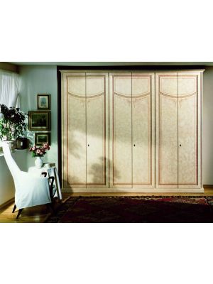 Sales Online Vesta wardrobe by Bianchi Mobili White Lacquered 6 Doors